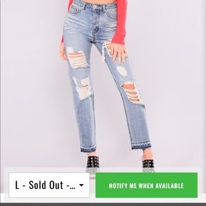 Fashion nova jeans new with tags